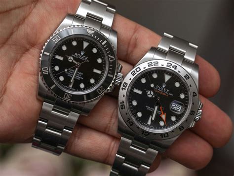 rolex explorer 39mm vs submariner no date|Rolex explorer vs submariner.